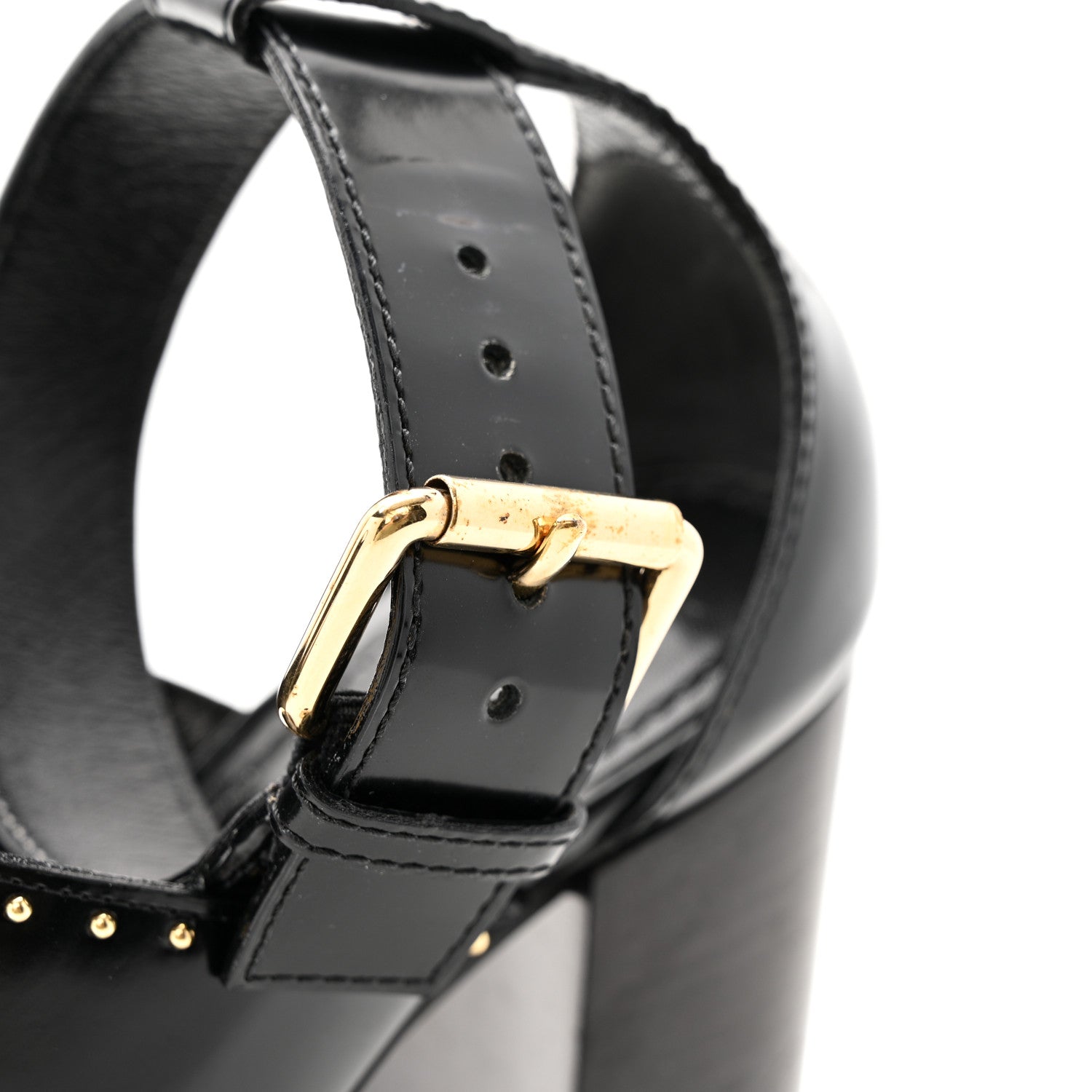 Louis Vuitton Patent Calfskin Monogram Studded Star Trail Sandal 40 Black 13 of 14