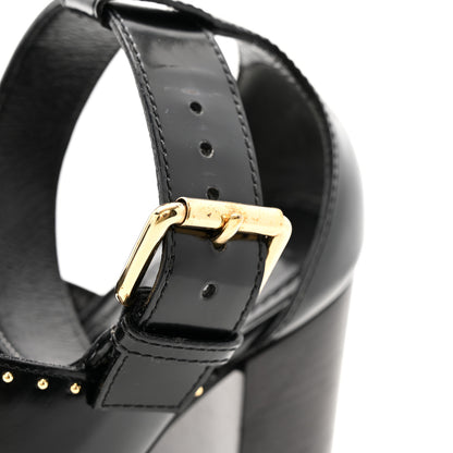 Louis Vuitton Patent Calfskin Monogram Studded Star Trail Sandal 40 Black 13 of 14