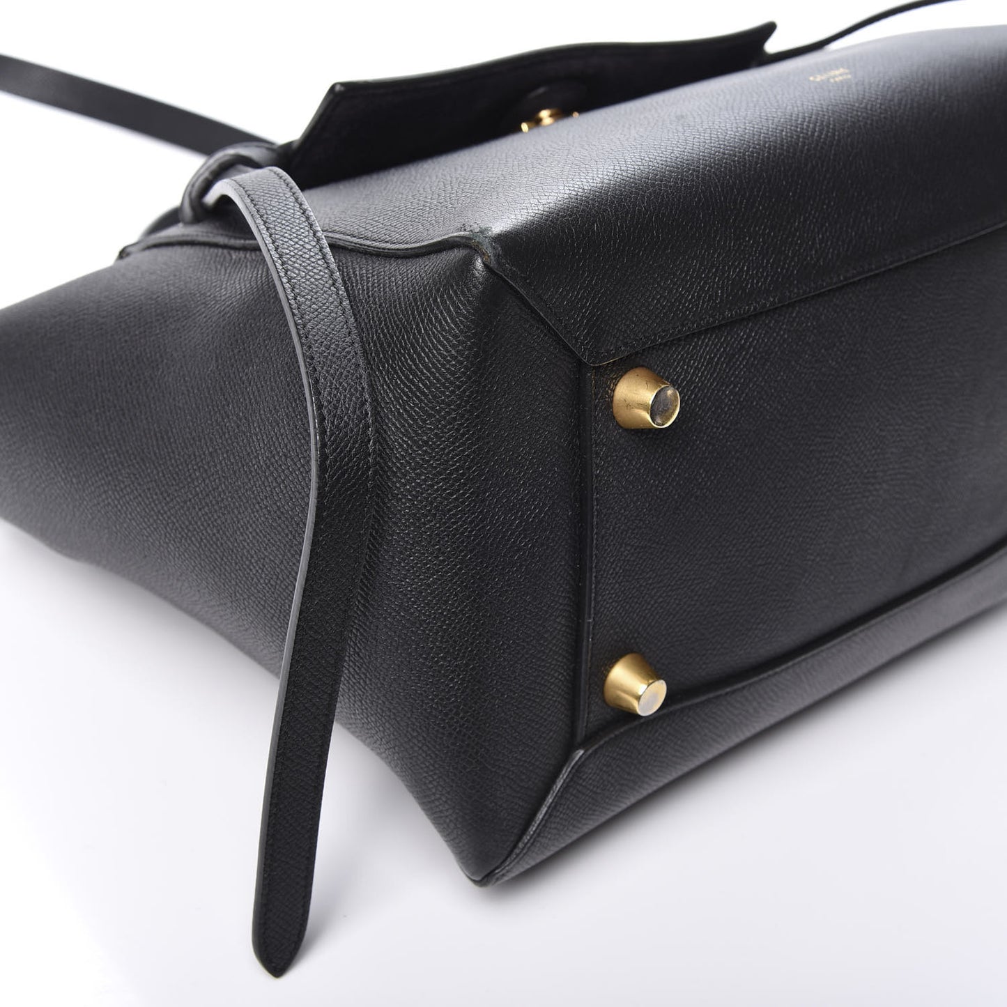 Baby Grained Calfskin Mini Belt Bag Black
