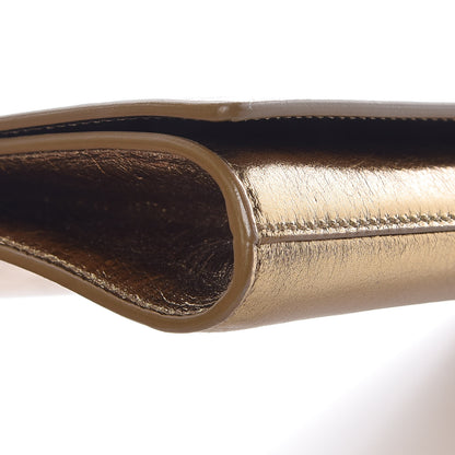 Saint Laurent Metallic Calfskin Monogram Large Belle De Jour Clutch Gold 5 of 10