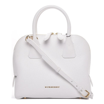 Burberry London Grainy Calfskin Small Greenwood Bowling Bag White 1 of 11