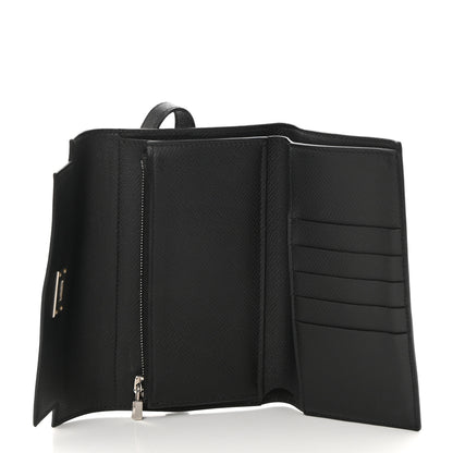 Hermes Epsom Medium Kelly Wallet Black 5 of 11