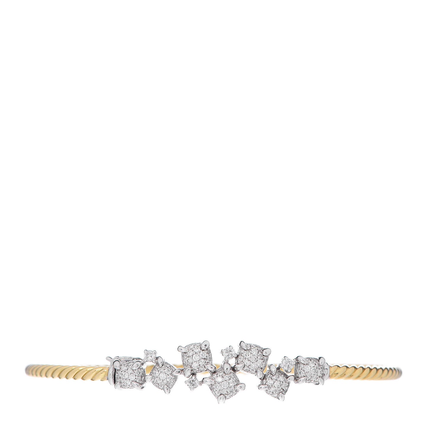 18K Yellow White Gold Diamond Precious Chatelaine Bracelet