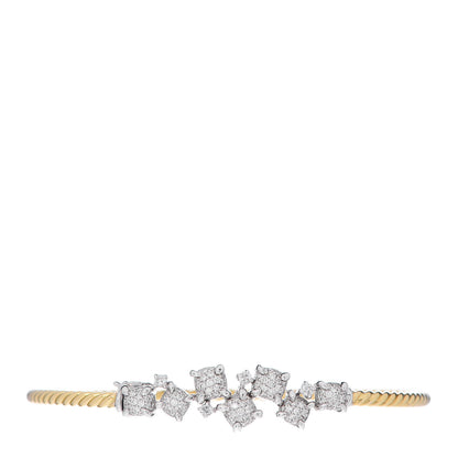 David Yurman 18K Yellow White Gold Diamond Precious Chatelaine Bracelet 1 of 4