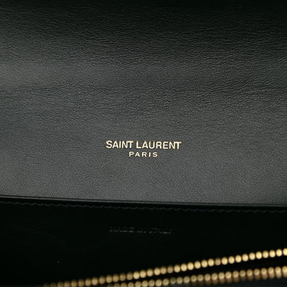 Saint Laurent Calfskin Crocodile Embossed Monogram Mini Uptown Crossbody Dark Mint 6 of 10