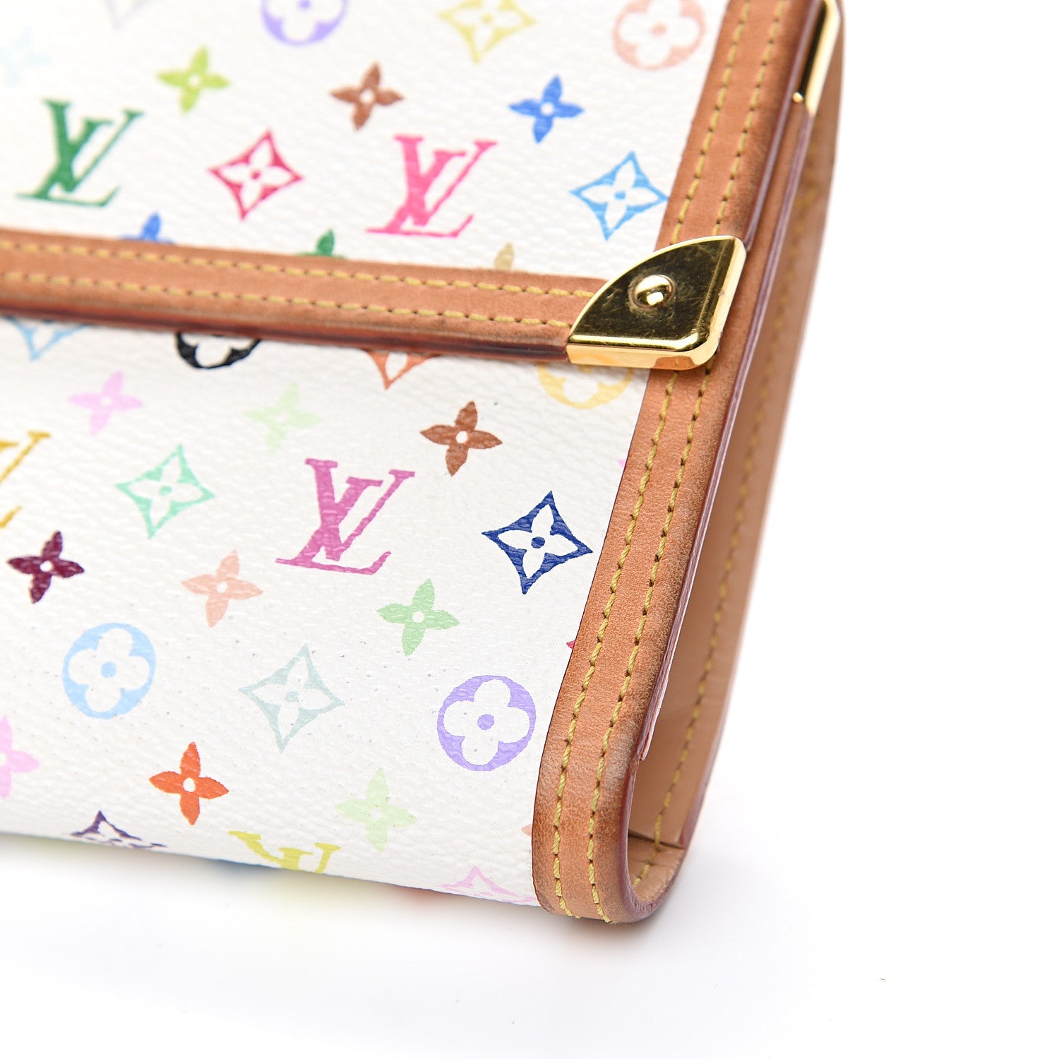 Louis Vuitton Monogram Multicolor Porte Tresor International Wallet White 8 of 11