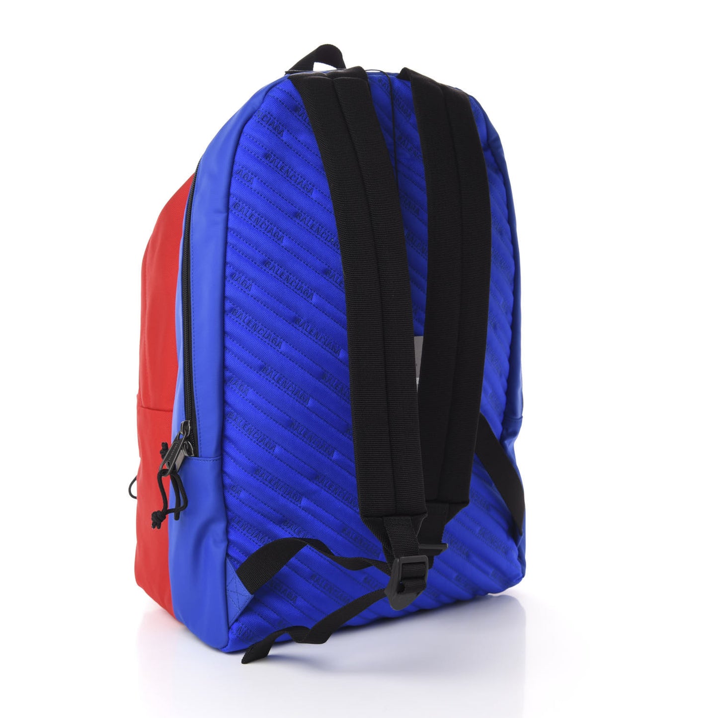Nylon Logo Embroidered Double Pack Backpack Red Blue