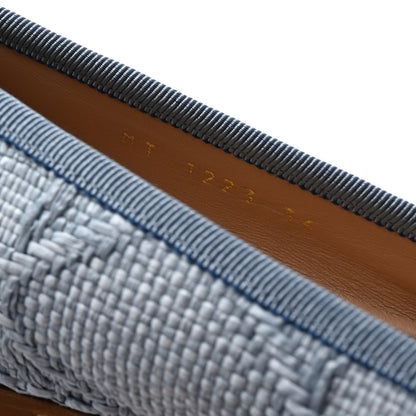 Christian Dior Raffia Cannage Ballet Flat 36 Bleu Pastel 9 of 10