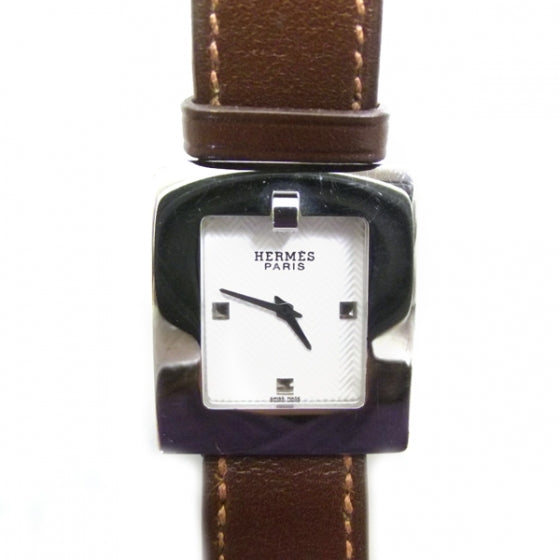 Hermes Stainless Steel Barenia 22mm Belt Quartz Watch Fauve 7 of 8