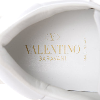 Valentino Garavani Calfskin Patent Rockstud Open Sneakers 39 White Rosso Valentino 8 of 13