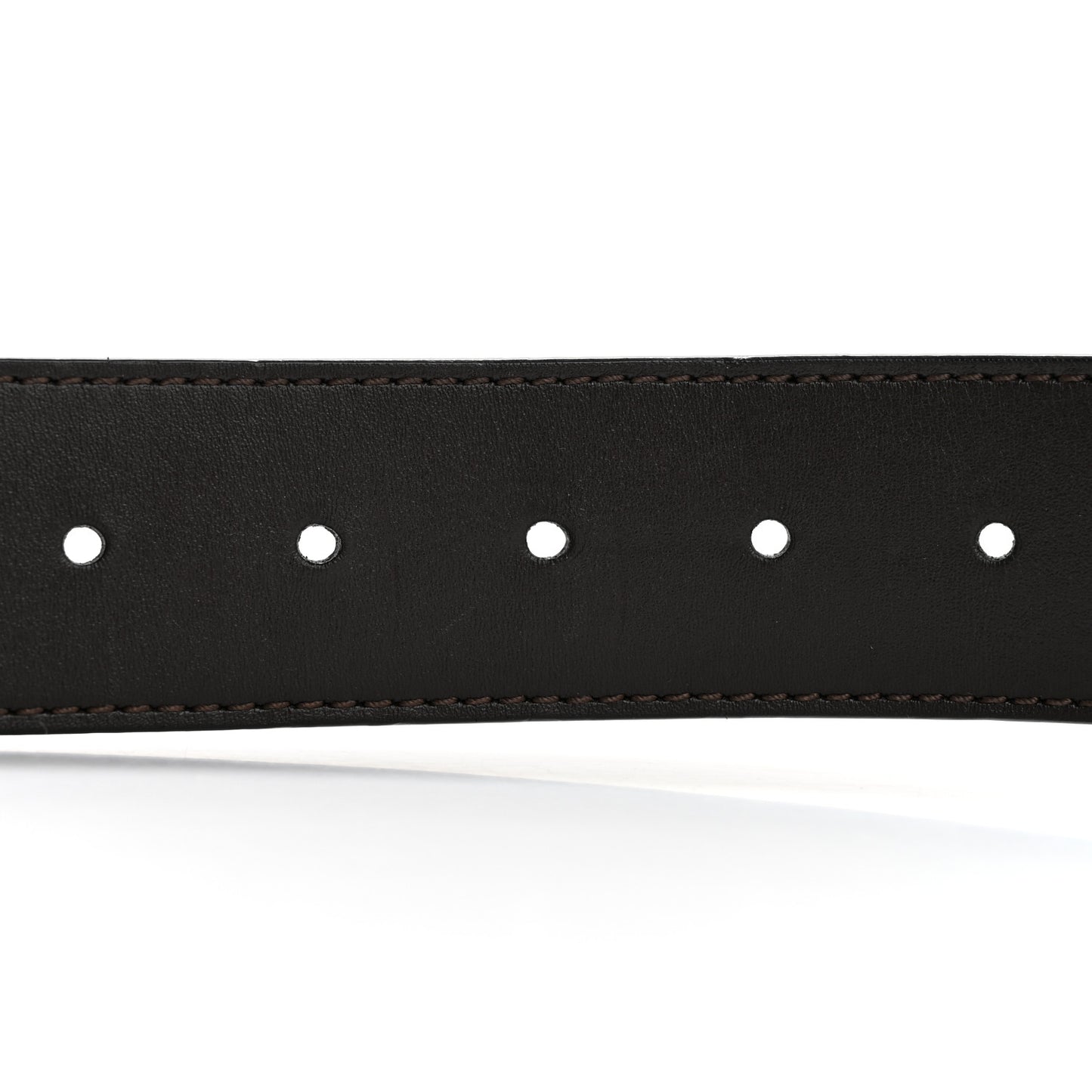 Calfskin 30mm LV Initiales Belt 90 36 Black Dark Brown