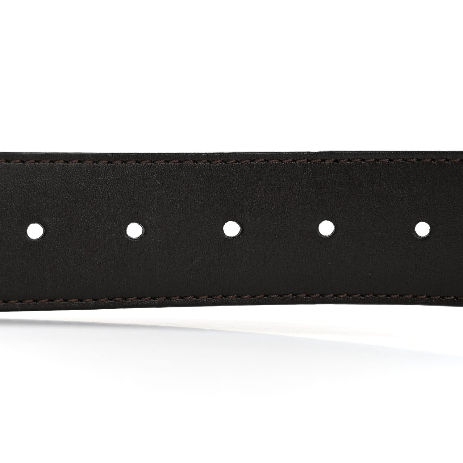 Louis Vuitton Calfskin 30mm LV Initiales Belt 90 36 Black Dark Brown 4 of 5