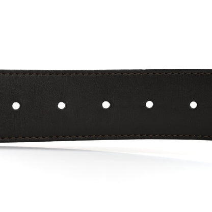 Louis Vuitton Calfskin 30mm LV Initiales Belt 90 36 Black Dark Brown 4 of 5