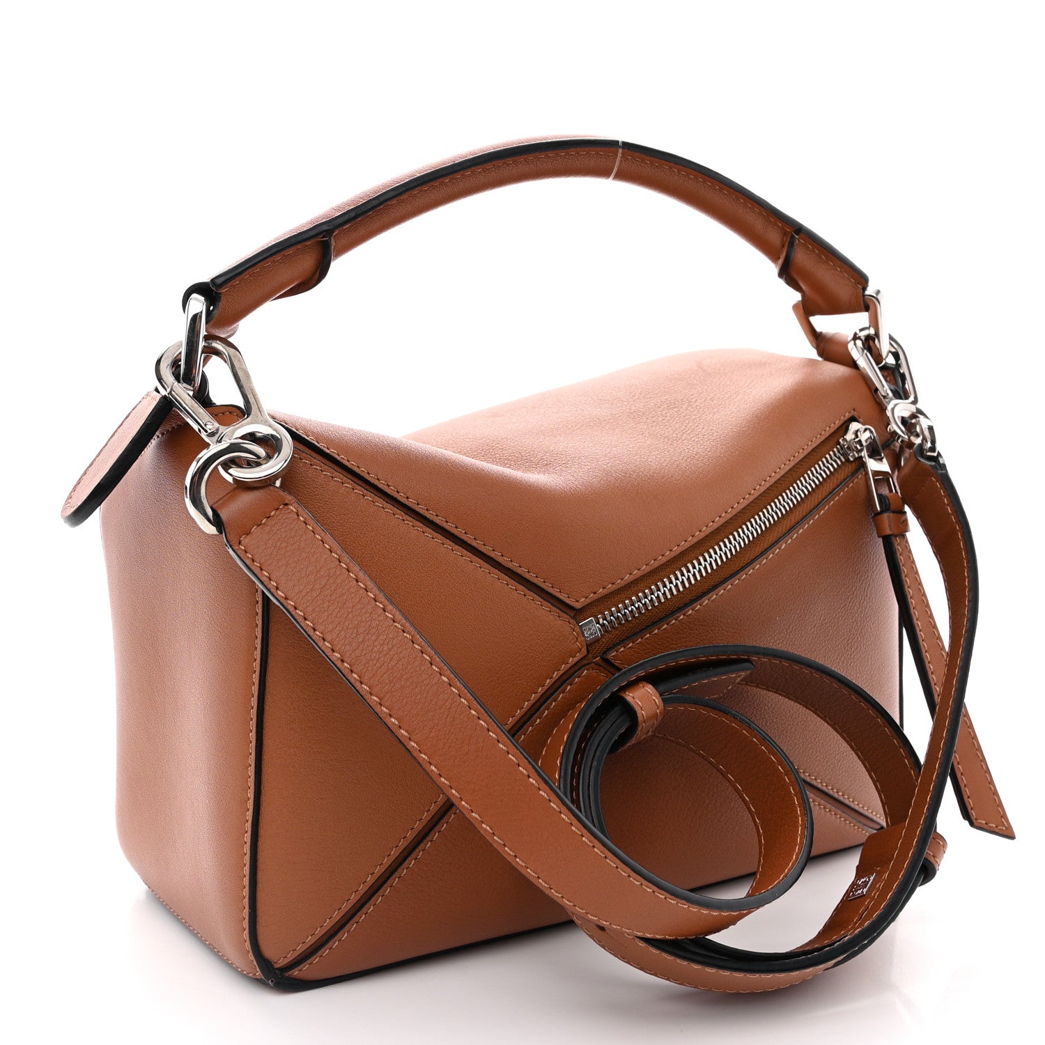 Loewe Calfskin Small Puzzle Bag Tan 3 of 10