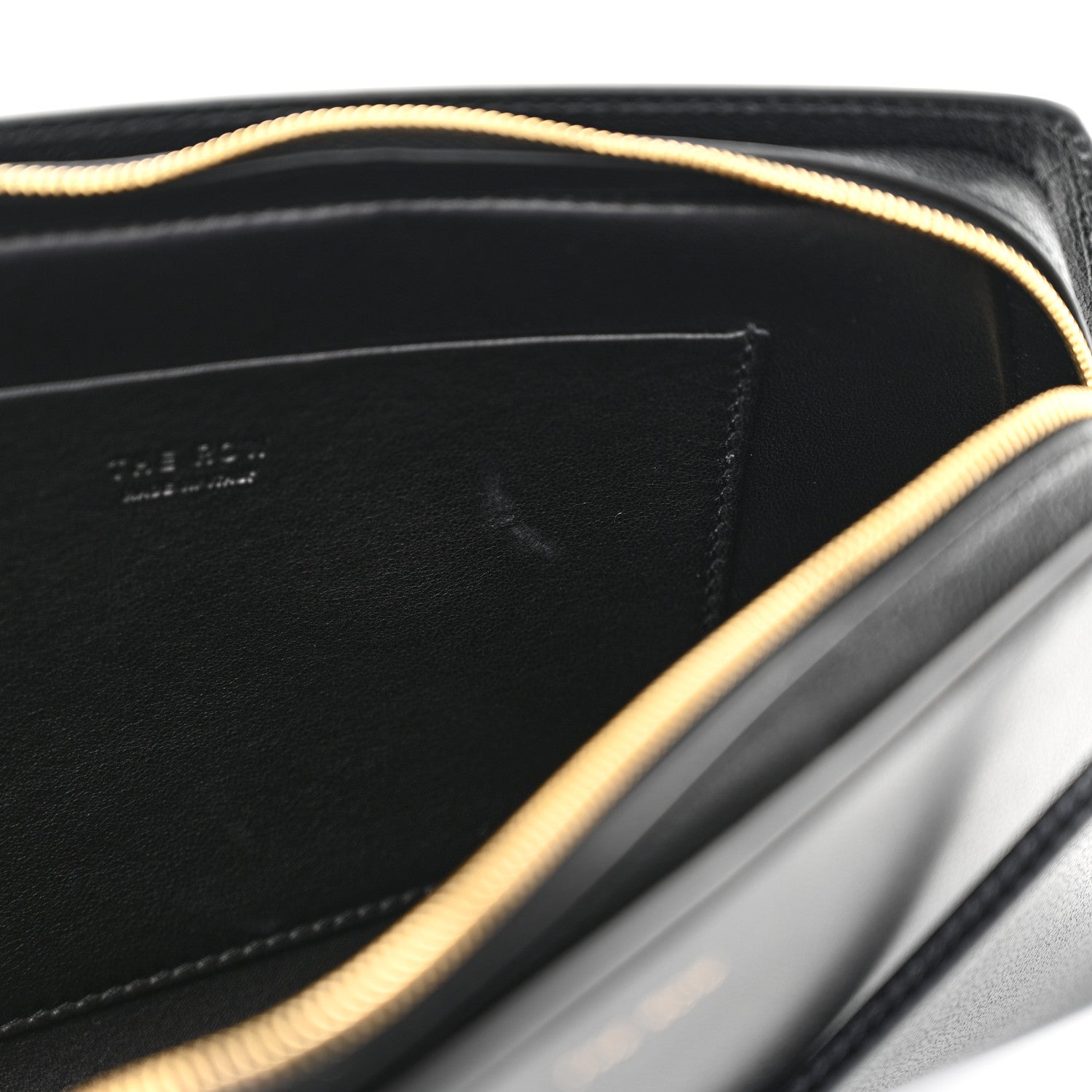 The Row Saddle Calfskin Dalia Baguette Shoulder Bag Black 1520960