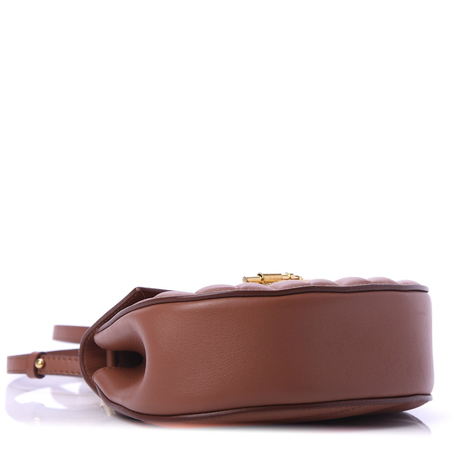 Chloe Calfskin Quilted Mini Drew Bijou Shoulder Bag Chestnut Brown 5 of 11