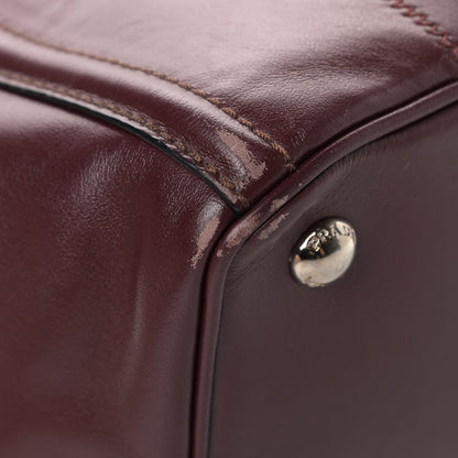 Prada Soft Calf Tote Granato 9 of 14