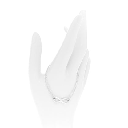 Tiffany Sterling Silver Infinity Double Chain Bracelet 2 of 6