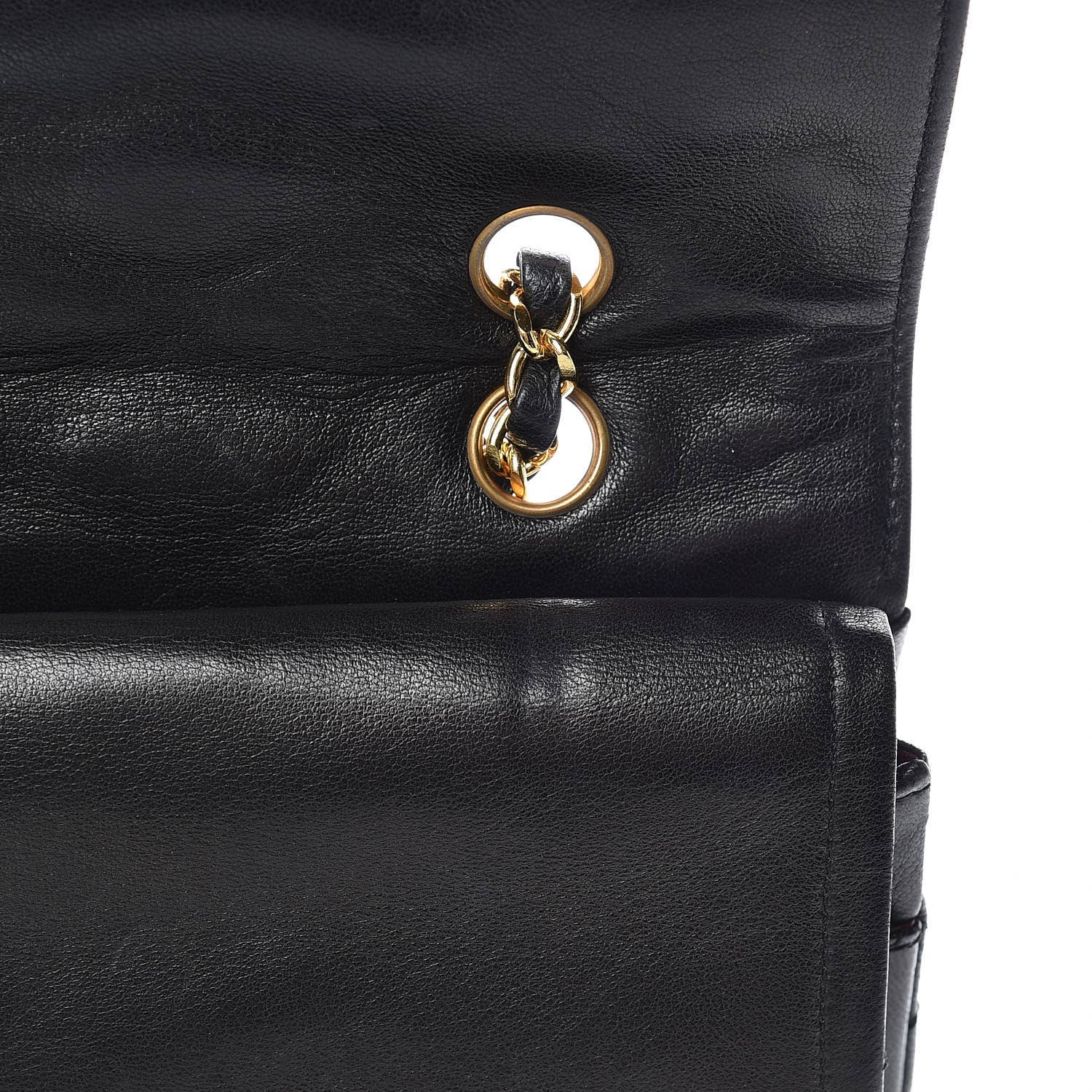 Chanel Lambskin Quilted Medium Double Flap Black 11 of 22