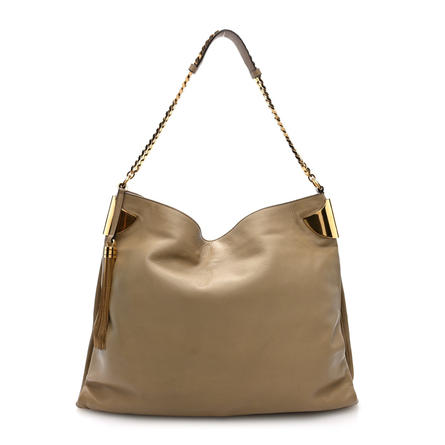 Lambskin 1970 Large Shoulder Bag Beige