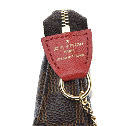 Louis Vuitton Damier Ebene 2019 Christmas Animation Mini Pochette Accessories Red 6 of 8