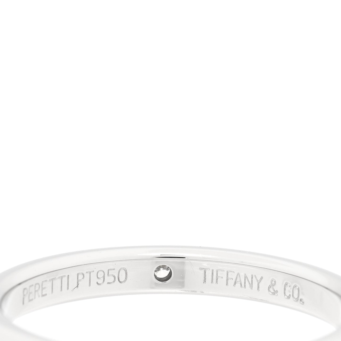 Platinum Diamond Elsa Peretti Band Ring 57 8