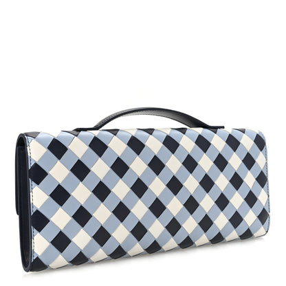 Bottega Veneta Nappa Intrecciato Long Andiamo Top Handle Clutch Abyss Ice White 3 of 6