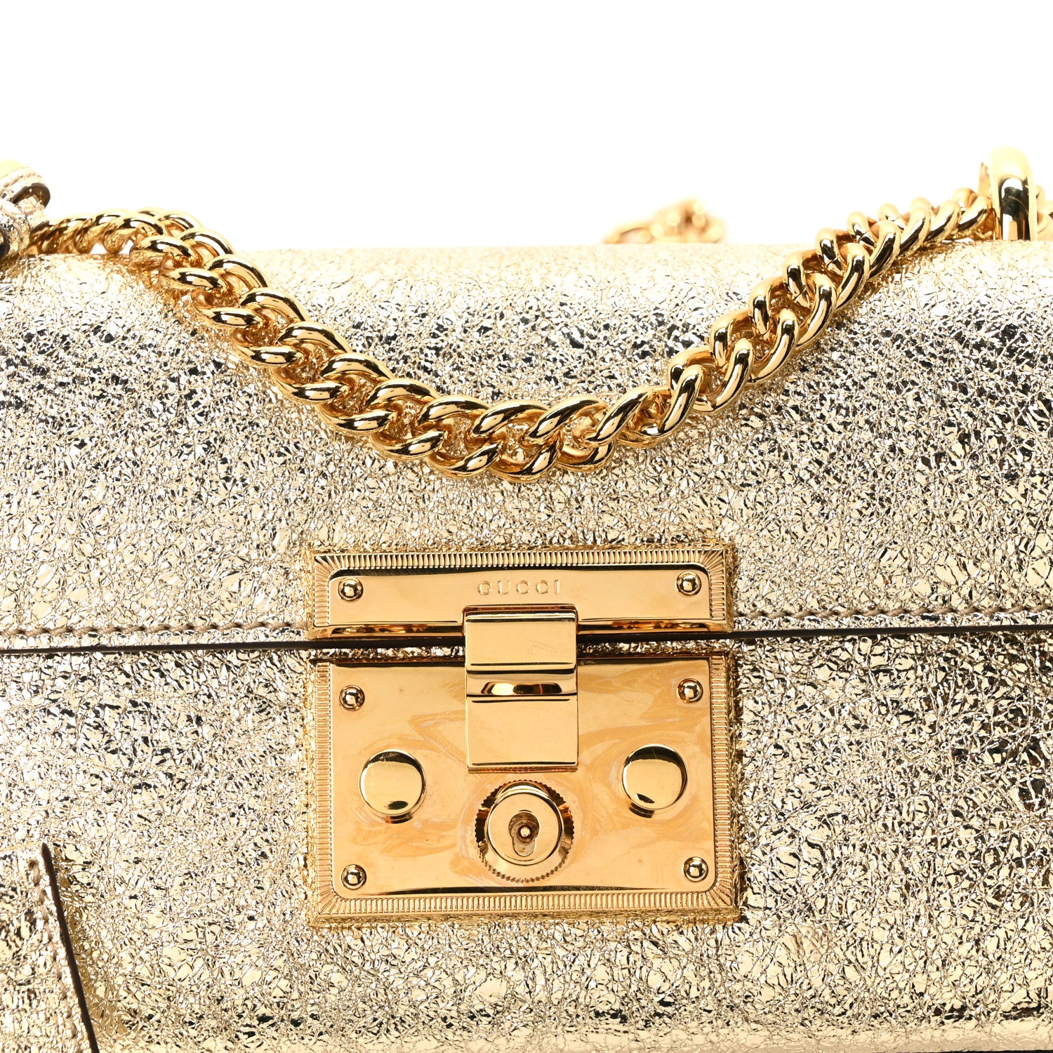 Gucci Galassia Small Padlock Shoulder Bag Platino 1803760