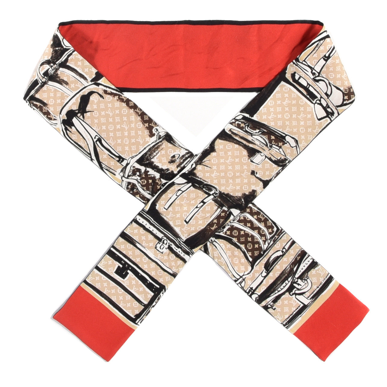 Louis Vuitton Silk Monogram Trunks Bandeau Brown 1 of 4