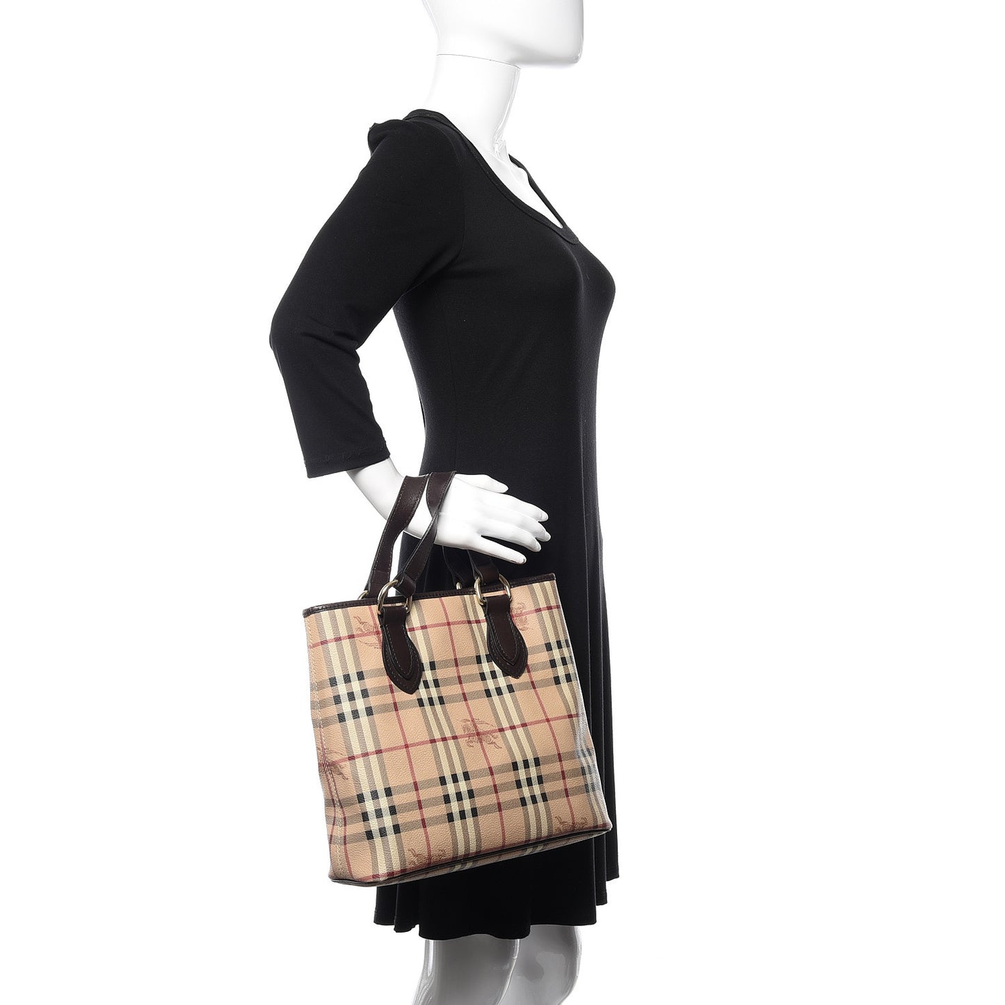 Haymarket Check Small Onslow Tote Chocolate