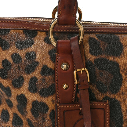 Dolce & Gabbana Coated Canvas Leopard Print Tote 10 of 12