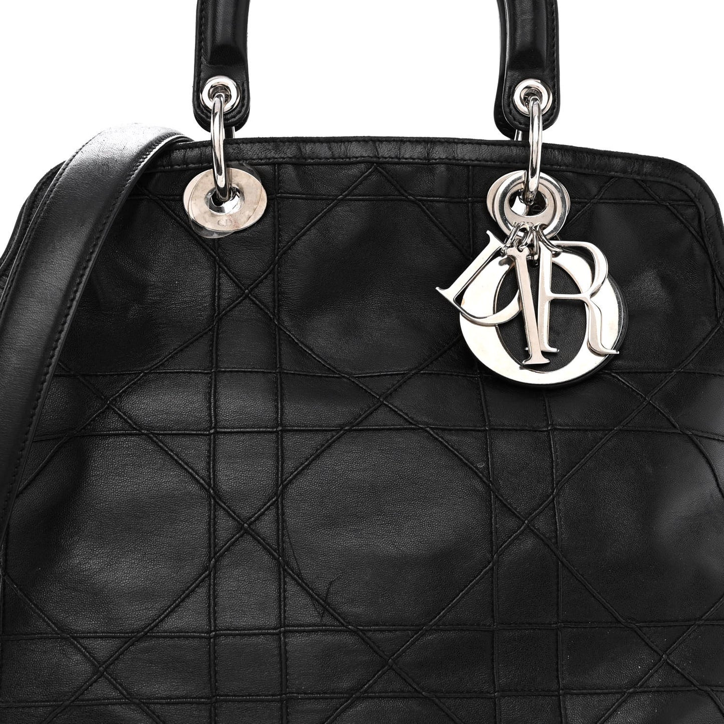 Lambskin Cannage Medium Granville Tote Black