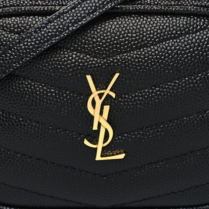 Saint Laurent Grain De Poudre Matelasse Monogram Baby Lou Camera Bag Black 8 of 10