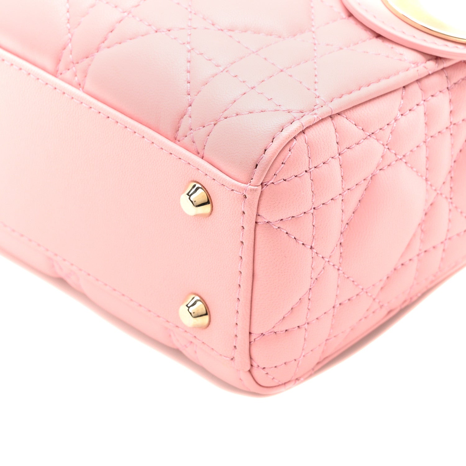 Christian Dior Lambskin Cannage Mini Lady Dior Melacoton 9 of 9