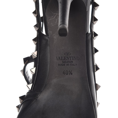 Valentino Garavani Nappa Rockstud Ankle Strap Pumps 40.5 Black 6 of 9