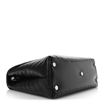 Saint Laurent Calfskin Y Quilted Monogram Large Loulou Chain Satchel Black 4 of 10
