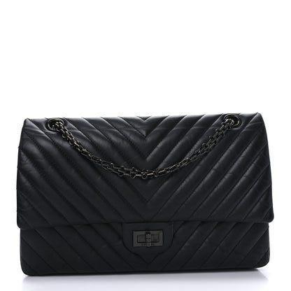 Chanel Aged Calfskin Chevron Quilted 2.55 Reissue 226 So Black 1 of 10