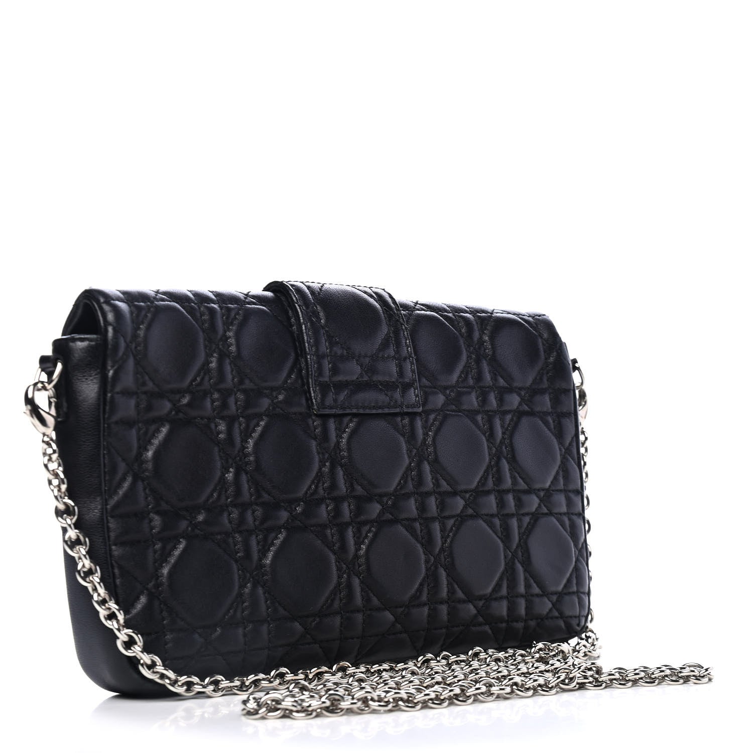Christian Dior Lambskin Cannage Miss Dior Promenade Pouch Black 2 of 5