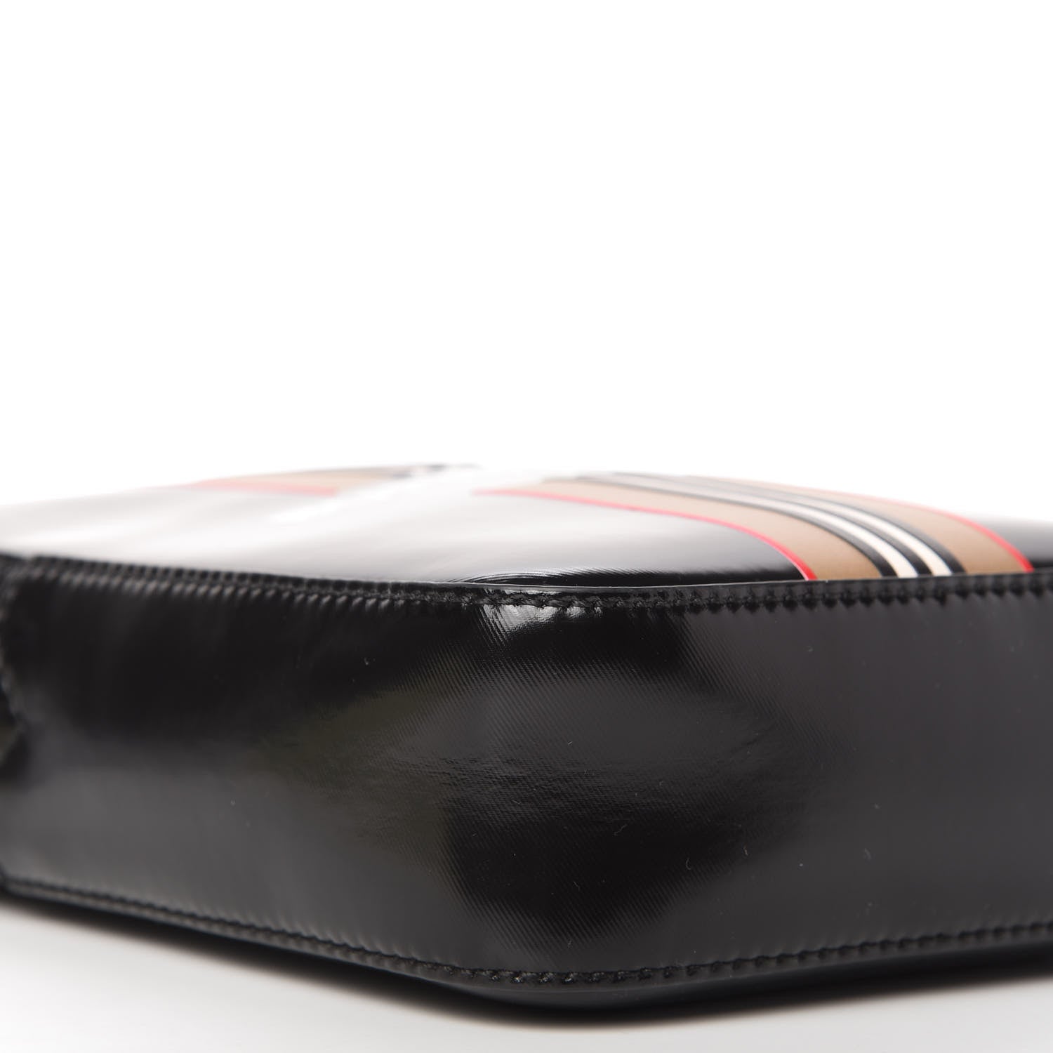 Burberry Coated Canvas Stripe Thornton Messenger Bag Black 6 of 10