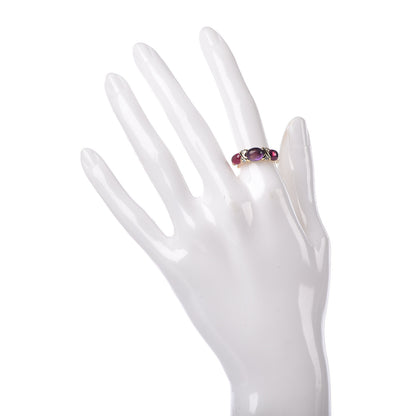 Tiffany 18K Yellow Gold Diamond Amethyst Pink Tourmaline Paloma Picasso X Ring 53 6.25 2 of 6