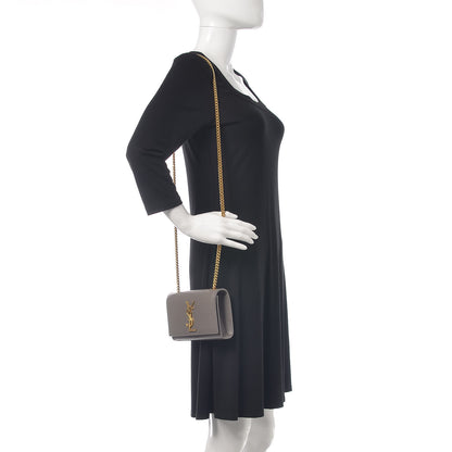 Saint Laurent Grain De Poudre Small Monogram Kate Satchel Fog 2 of 13