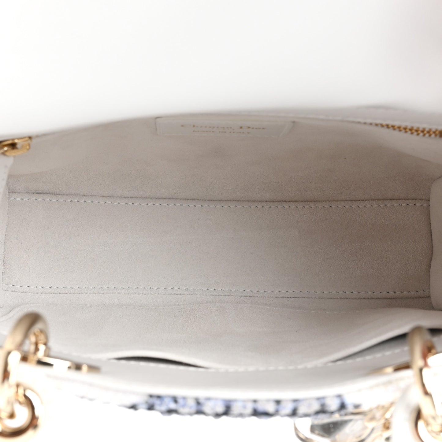 Calfskin Toile De Jouy Beaded Sequin Embroidered Small Mexico Lady Dior White Pastel Midnight Blue