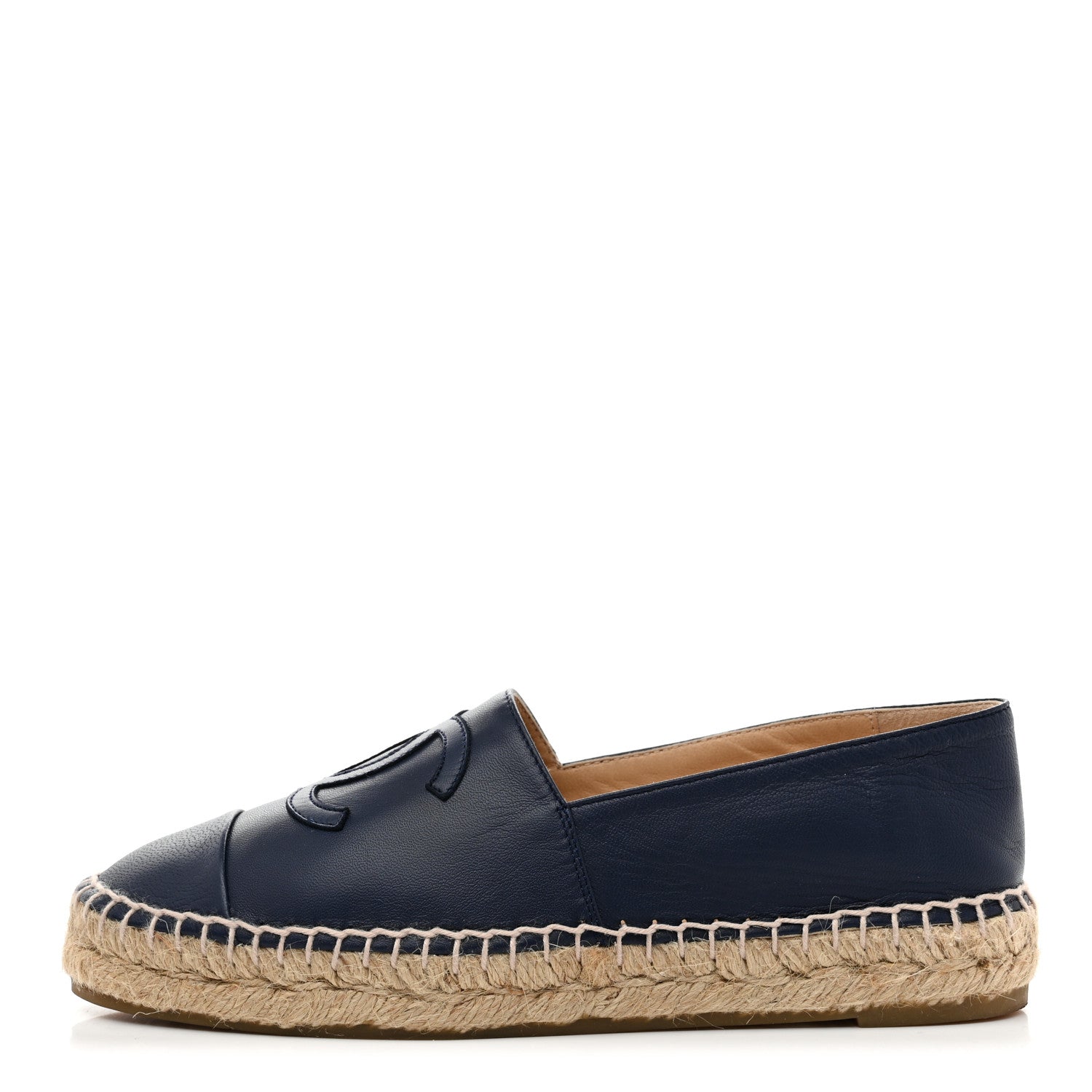 Chanel Lambskin CC Espadrilles 36 Dark Navy 1 of 11