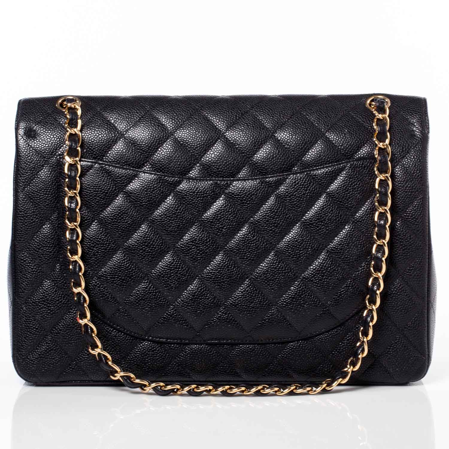 Chanel Caviar Quilted Maxi Double Flap Black 5 of 13