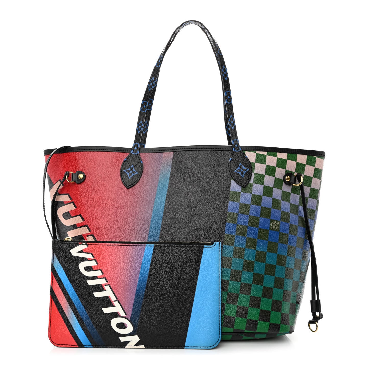 Damier Race Neverfull MM Noir Rouge