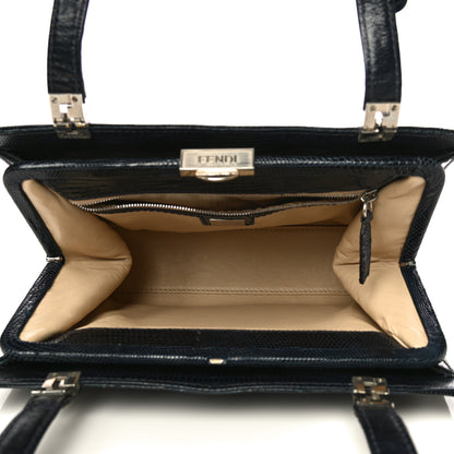 Fendi Lizard Satchel Black 4 of 13