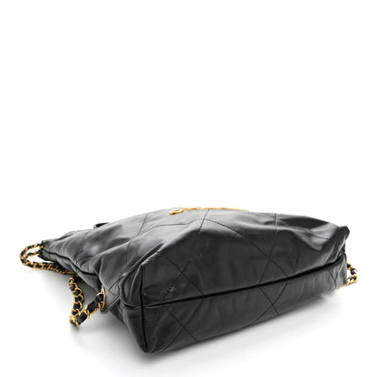 Chanel Shiny Calfskin Quilted Chanel 22 Backpack Black 4 of 10