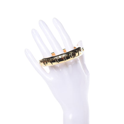 Louis Vuitton Brass Family Bangle Bracelet Gold 3 of 10