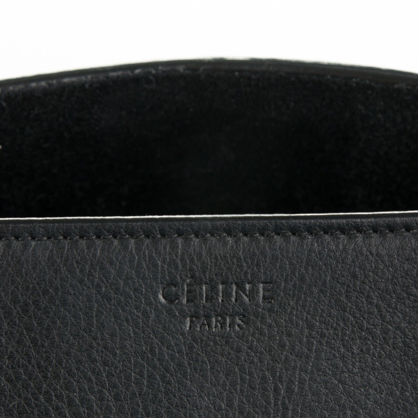 Grained Calfskin Medium Phantom Luggage Black