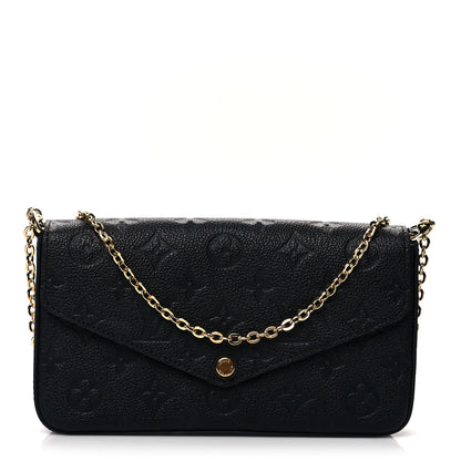 Louis Vuitton Empreinte Pochette Felicie Chain Wallet Black 3 of 13